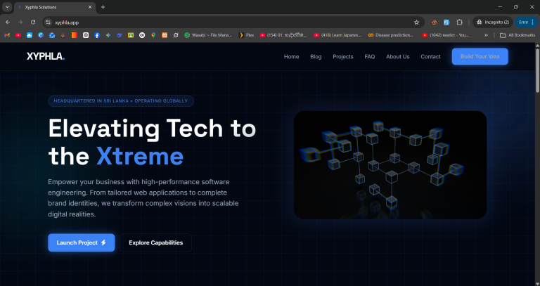 Xyphla Homepage 2.0 – A Complete Redesign Focused on Impact