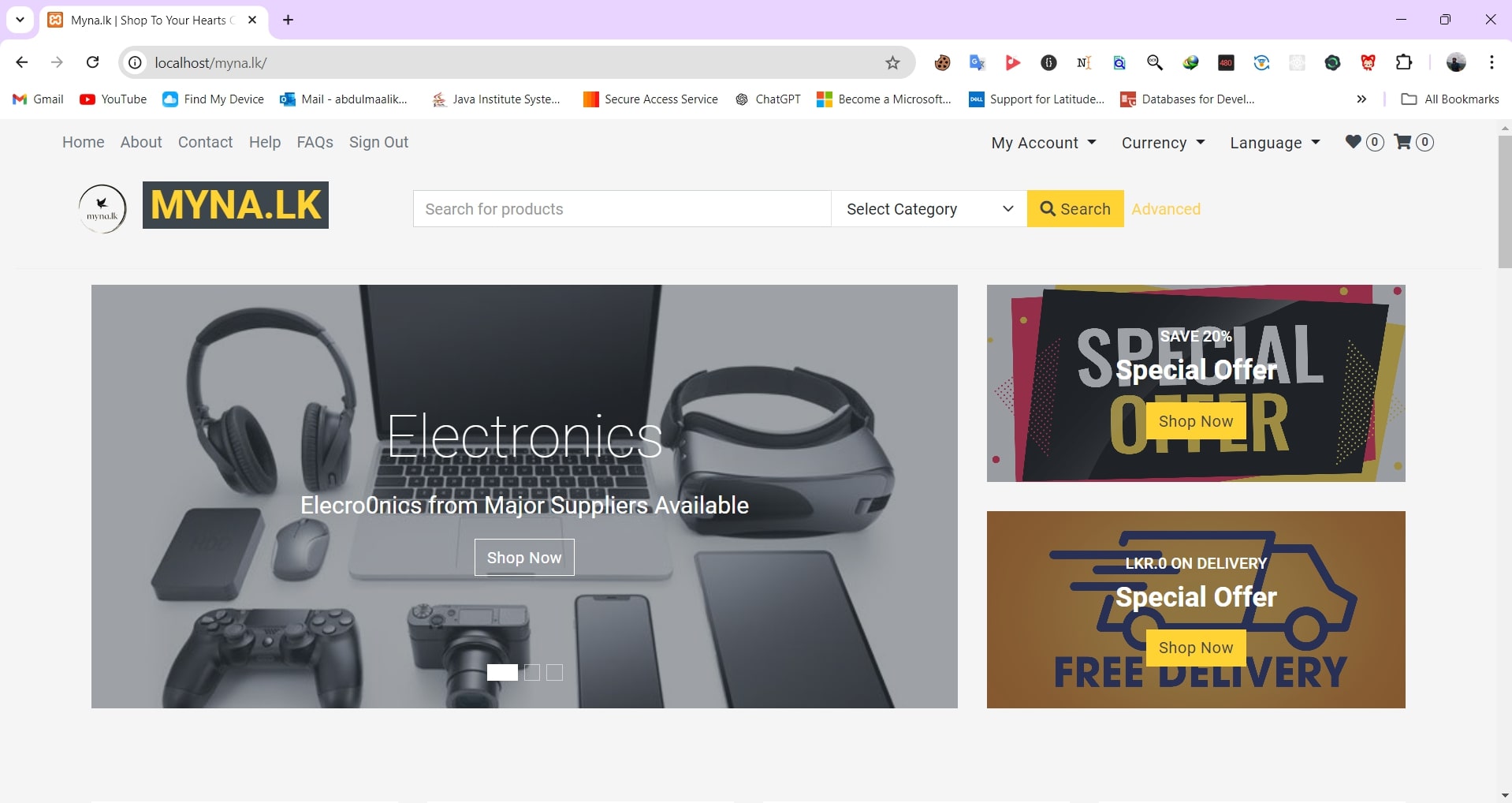 Myna.lk E-Commerce
